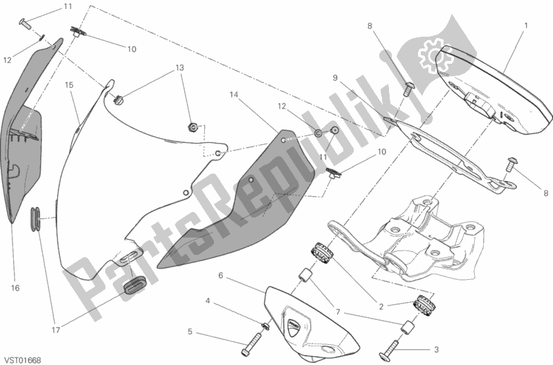Todas las partes para Panel De Instrumentos - Carenado de Ducati Monster 797 Plus 2017